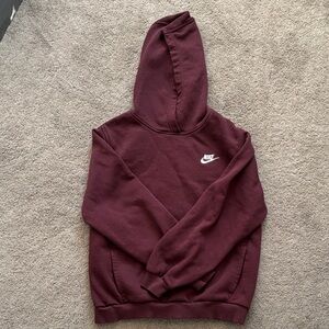 Kids Nike Burgundy Hoodie